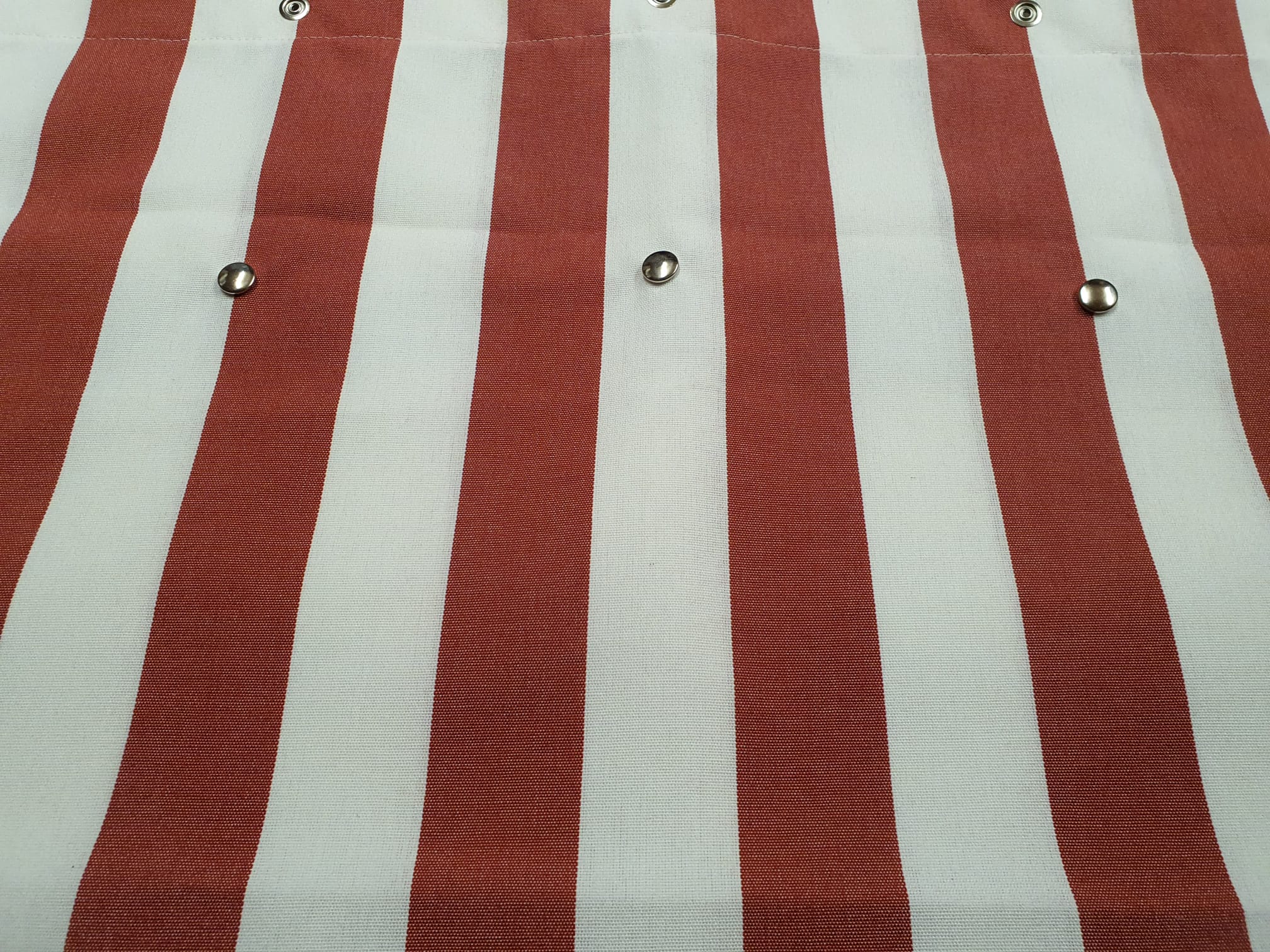 Sonnensegel rot/weiß 2CV (Druckknopf vorne)
