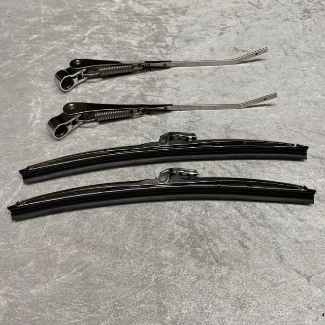 Satz 2xWischer und 2xArm für Citroen 2CV Edelstahl Satz 2xWischer und 2xArm für Citroen 2CV Edelstahl