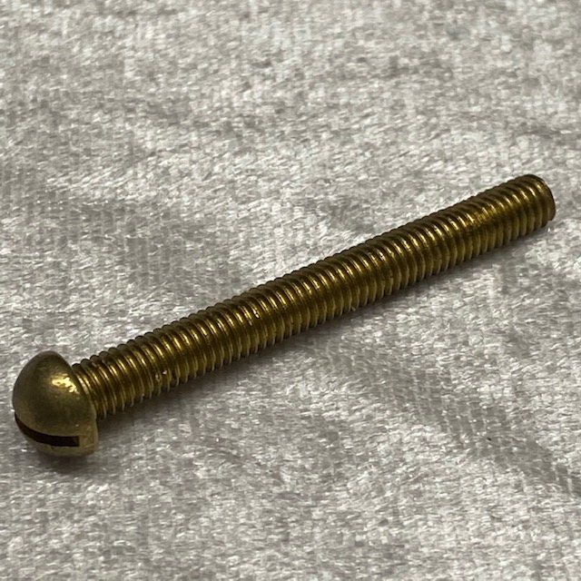 Schraube Rundkopf mit Schlitz M5x45 Messing