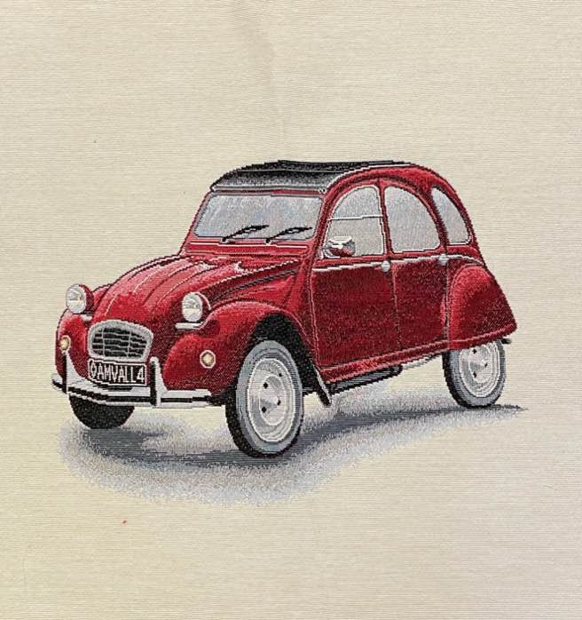 Dekostoff 2CV Rot 47x47cm Dekostoff 2CV Rot 47x47cm