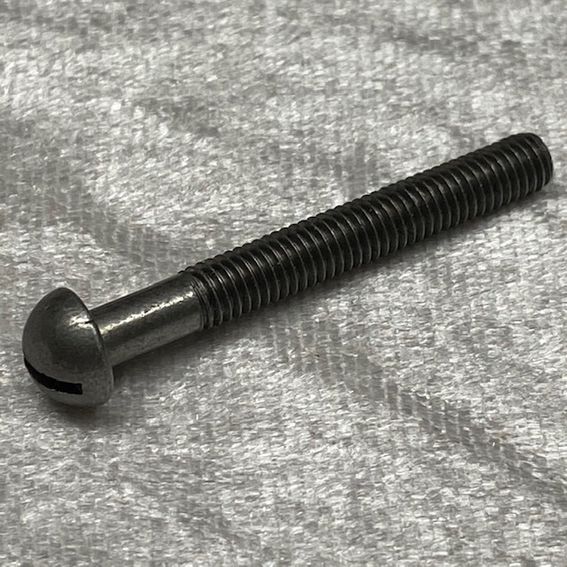 Schraube Rundkopf mit Schlitz mit Schaft M5x40 (31mm Gewinde) blank