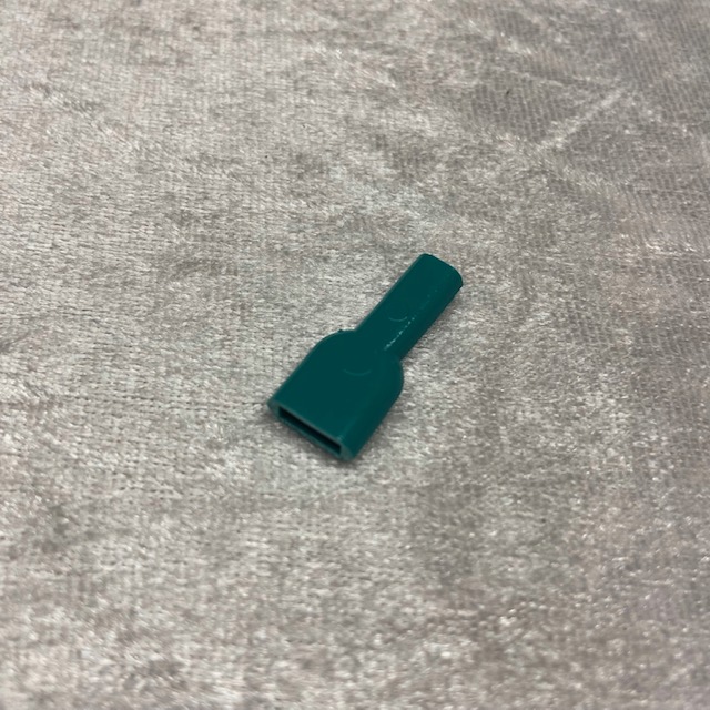 Farbige Gummiabdeckung für Flachsteckhülsen 6,3mm grün Farbige Gummiabdeckung für Flachsteckhülsen 6,3mm grün
