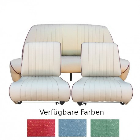 Sitzbezugsatz v+h (2Sitze 1Bank) Ami8 1.Modell Break Rouge Diamante