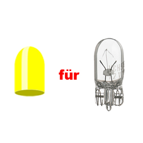 Lampen-Kappe gelb T10 nur für den Innenbereich