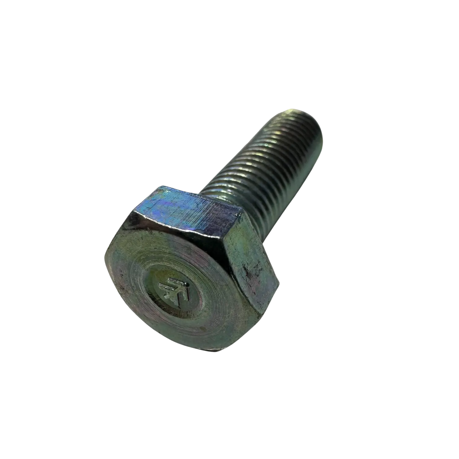 Schraube M9x30 1,25 mit Winkel blau verzinkt