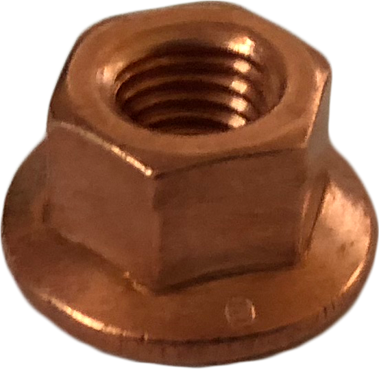 Kupfermutter M7 mit Bund 11SW Kupfermutter M7 mit Bund 11SW