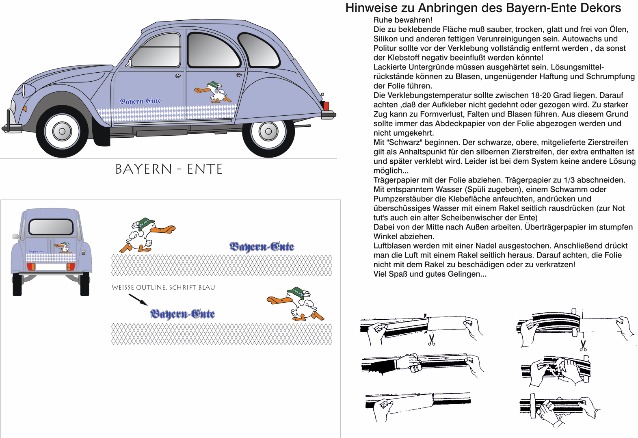 Bayern-Ente-Dekor komplett Bayern-Ente-Dekor komplett